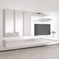 thumbnail image 2 of Wall Mounted Floating Modern Entertainment Center Fly E, White, E1, 2 of 5
