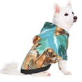 thumbnail image 2 of Goofa Funny Swimming Chihuahua Pattern Small Dog Sweater Hoodies Pet Grey Hooded Soft Fleece Sweatshirts with Pocket Fall Winter Puppy Cat Sweaters Warm Clothes-X-Small, 2 of 8