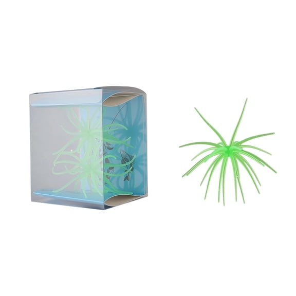 2Pcs Lifelike Sea Urchin Soft Silicone Fishing Lure,Flexible Tentacle Realistic Action Freshwater Saltwater Bait,For Trout Bass Shore Boat Angling(Green)
