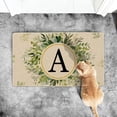thumbnail image 2 of Retro Letter Monogram Doormat Absorbent Non Front Door Mat, Washable Entrance Rug for Bathroom, Bedroom, Living Room and Kitchen Decor, 2 of 4