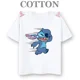 thumbnail image 3 of Camiseta de algodón con estampado de Anime Kawaii Stitch para niños, camisetas de verano para niños, camisetas casuales de manga corta con múltiples dibujos animados para niñas, 3 of 5