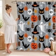 thumbnail image 4 of Leeye Halloween Shower Curtain Waterproof Quick Install Decorative Pumpkin Printed For Bathroom Bathtub, 4 of 4