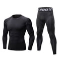thumbnail image 4 of Awwp Men Set Long Underwear Mens Thermals Base Layer Men Cold Weather Gear Long for Winter Cycling Running Hunting Black L, 4 of 4