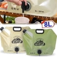 thumbnail image 2 of Water Jug Camping Collapsible with Spigot, BPA Free Portable Water Pouch Foldable Water Bags for Outdoor Hiking, Travel and Emergency & Water Storage Containers, Green 41*31cm, 2 of 8