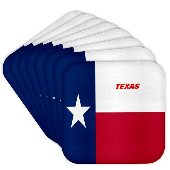 3drose, State Flag of Texas, Set of 8 Coasters - Soft
