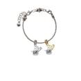 thumbnail image 3 of Delight Jewelry Silver-tone Text Chat - bff - Best Friends Forever - Silver-tone Rope Charm Bead Dangle with Mini 2025, 3 of 4
