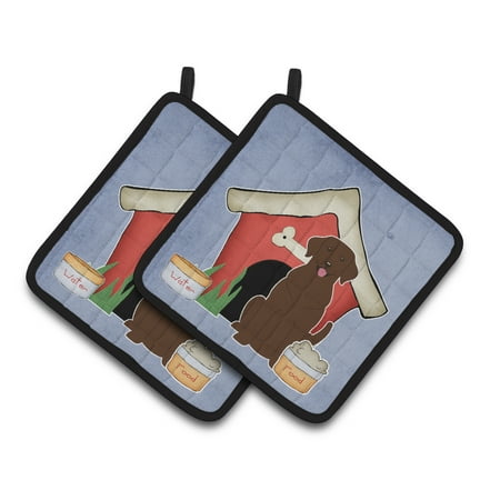 

Carolines Treasures BB2810PTHD Dog House Collection Chocolate Labrador Pair of Pot Holders 7.5HX7.5W multicolor