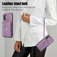 thumbnail image 6 of Phone Case for Samsung Galaxy Note 10 Plus Note10+ 5G Wallet Cover with Tempered Glass Screen Protector Wrist Crossbody Strap Lanyard Credit Card Holder Note10 + Notes 10+ Ten Not S10 10Plus Purple, 6 of 7