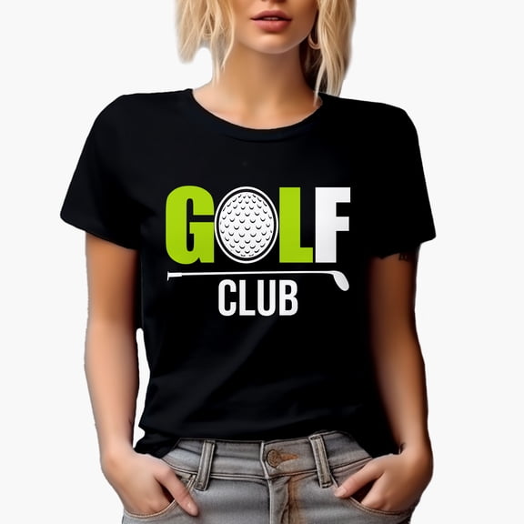 Golf Club Equipment with a Ball, Golf Player, Golfing or Golfer Themed Merch Gift, Black T-Shirt, Small