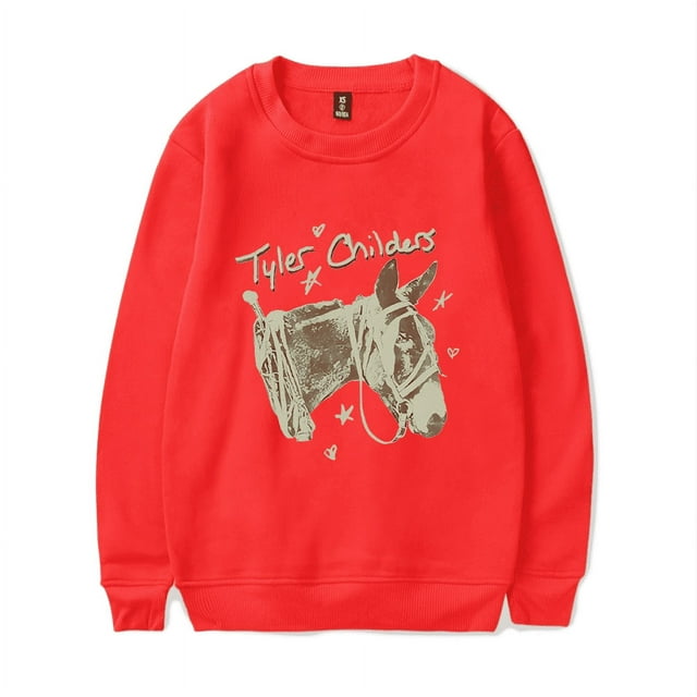 Tyler Sweat à Capuche Childers Merch Merch, Mule Naturelle, Pull de Tournée 2024, Manches Longues Classiques, Vêtements pour Hommes et Femmes, TG, Rouge