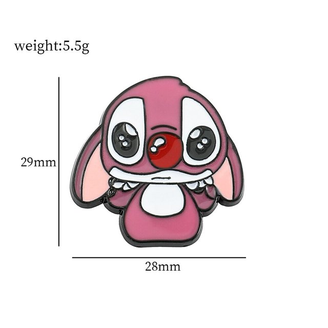 Disney Lilo & Stitch Enamel Pin for Backpacks Badges on Backpack Cartoon Metal Pin Jewelry Clothing Accessories for Kids Decor Gao Jinjia LED