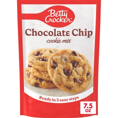 Betty Crocker Chocolate Chip Cookie Mix, Makes (12) 2-inch Cookies, 7.5 oz.