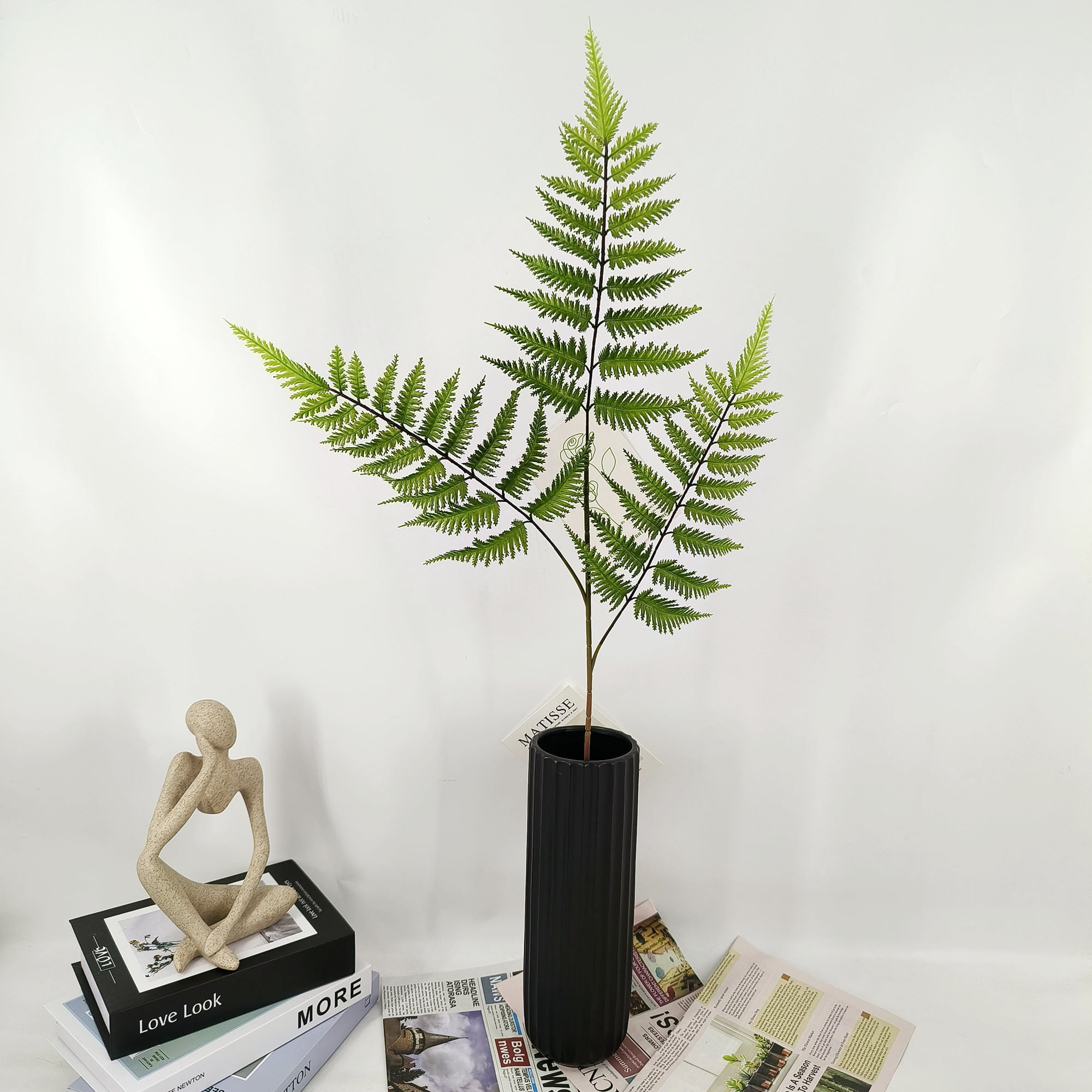 Mainstays 35" Artificial Green Fern Stem, Pot Not Included.