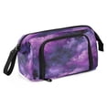 thumbnail image 2 of Nylon Fish Mouth Pencil Case with Large Capacity Zipper Pencil Pouch Purple and Black Tie-dye Texture Pencil Bag Organizers, 2 of 7