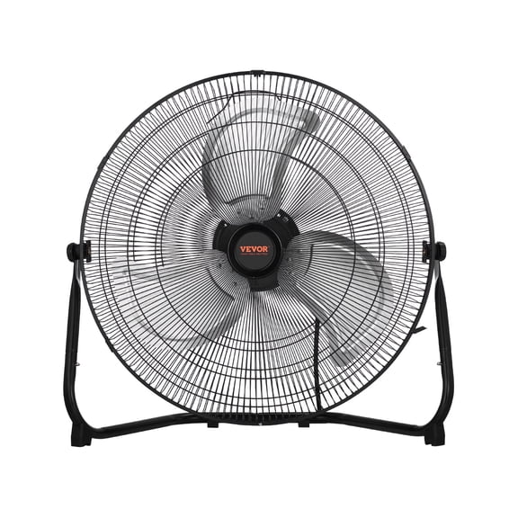 VEVOR 2 PCS Floor Fans, 3 Speeds High Velocity Heavy Duty 20 Inch Industrial Fan, 4800 CFM 360° Adjustable Tilt 21.33 ft/sec Airflow Large Metal Fan, for Gym, Home, Garage, Commercial Shop & Bedroom
