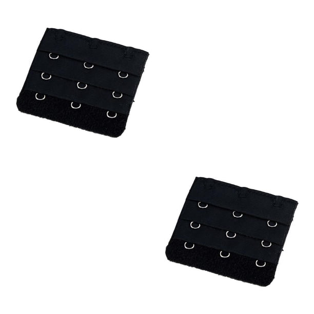 Correa de extensión Minnieouse extensores sujetador hebilla 3 ganchos negro 2piezas