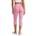 thumbnail image 4 of Inglocry High Waisted Leggings for Women - Tummy Control Yoga Pants for Workout Running Athletic Women's Leggings Plus Size Pink 2XL, 4 of 7
