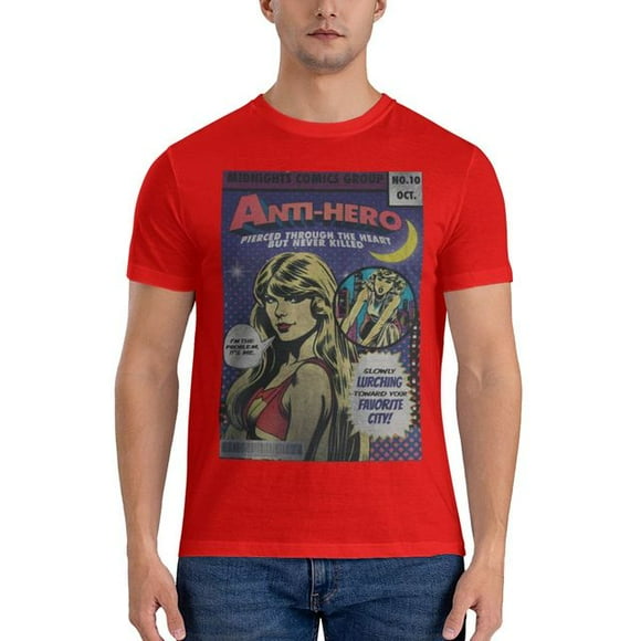 Men T-Shirt Vintage Comic Taylor Fashion 100% Cotton Tee Shirt Short Sleeve Taylor Swifts Singer T Shirts Crewneck Tops Summer DMH