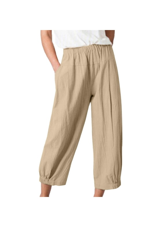 Linen Capri Pants