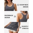 thumbnail image 3 of Attraco Women Tank Top with Shelf Bra Racerback Workout Yoga Tops Undershirt Pack of 2, 3 of 10