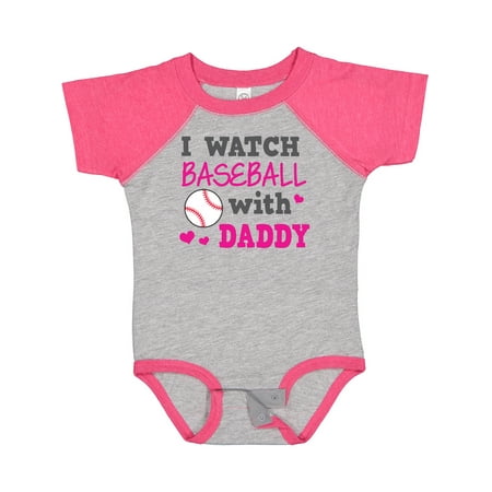 

Inktastic I Watch Baseball with My Daddy Gift Baby Boy or Baby Girl Bodysuit