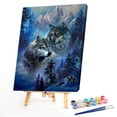 thumbnail image 2 of Cuadros Decorativos Lienzo pintura por números animales salvajes dibujo al óleo decoración de la pared del hogar (lobo) Sywqhk Nuevos Originales, 2 of 9
