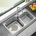 thumbnail image 5 of Tapón para fregadero de cocina, tapón de silicona para bañera, juego de lavabo, tapón de goma para agua, boca de succión para baño, lavandería (gris) Rojo Verde, 5 of 5