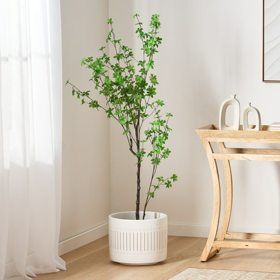 Noble House Coles 4' x 2.5' Artificial Enkianthus Tree, Green