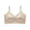 Khaki, variant on MEICHEN Elegant Satin Full Coverage Tshirt Bras for Women Solid Lace Edged Wireless No Show Underwear Push Up Bralettes