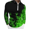 thumbnail image 1 of Qiopertar Liquidation under $5 Mode Hommes Col Rond Manches Longues Imprimé Sans Localisation T-Shirt Décontracté à Fermeture Éclair Blouse Hauts en Liquidation Offres d'Accès Anticipé, 1 of 4