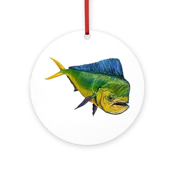 CafePress - MAHI - Round Wood Ornament 4"