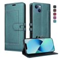 thumbnail image 1 of Premium Wallet Case for iPhone 14 with Card Slots & Kickstand, Flip Cover Green, 1 of 7