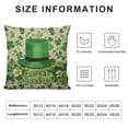 thumbnail image 5 of Nawypu  Nice Sister Gift Happy St Patricks Day Watercolor Lucky Shamrocks Clover With Green Hat Body Burlap Throw Pillow Case Pillowcase Cushion Cover Sofa Decorative Rectangl, 5 of 5