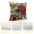 thumbnail image 4 of Rose Flower Pillowcase，Butterfly Purple Cushion Cover Sofa Home Decoration Pillowcase, 4 of 5