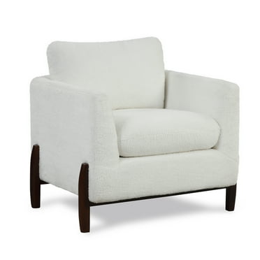 Desert Fields Sherpa Chair with Wood Legs