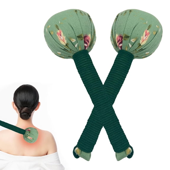 Manual Lymphatic Drainage Massage Tool - Cellulite Massage Hammer, Back Pain Massager, Manual Back Lymphatic Drainage Hammer, 2pcs (Green)
