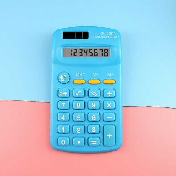 Uheoun Household Outils Calculatrices Standard de Base Mini Calculatrice de Bureau Numérique avec Écran LCD à 8 Chiffres, Batterie Énergie Solaire Calculatrice Intelligente Taille de Poche pour l'École à la Maison pour les Enfants sur le Dégagement