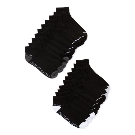 Starter Men's Outline Logo Quarter Socks, 20-Pack