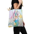 thumbnail image 3 of ASHLEIGH Cartoon Mermaid with Gold Fish in Underwater World Canvas Tote Bag Tote Shopping Bag Washable Grocery Tote Bag, Craft Canvas Bag for Women Men Kids, 3 of 3