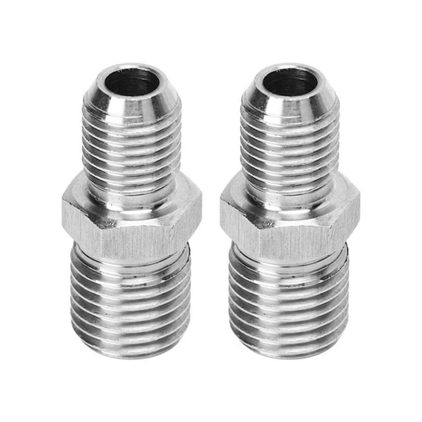 Pipe Straight Adapter, Rustproof Fuel Line Adaptor Fitting Stainless