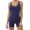 Navy, variant on Women Sleeveless Jumpsuits Square Neck Seamless Bodycon One Piece Backless Rompers Sexy Stretchy Unitard Yoga Gym Shorts Sport Summer Playsuits Bodysuits
