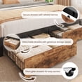 thumbnail image 2 of Lifezone Full Bed Frame with Headboard and Storage,2-Tier Storage Headboard & Foot-Board Drawers, Rustic Brown, 2 of 8