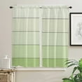 thumbnail image 3 of Wood Grain Sage Green Gradient Curtain Home Decoration Living Room Short Curtains Window Treatments For Kitchen Bedroom, 3 of 6