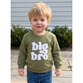 thumbnail image 6 of RUINIXCW Toddler Baby Boy Sweatshirts Big Brother Outfit Little Boy Kids Big Bro Letter Long Sleeve Crewneck Pullovers Spring Fall Winter Shirts Tops, 6 of 10