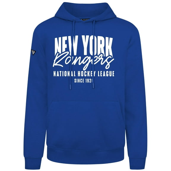 Men's Levelwear  Royal New York Rangers Podium Response Pullover Hoodie