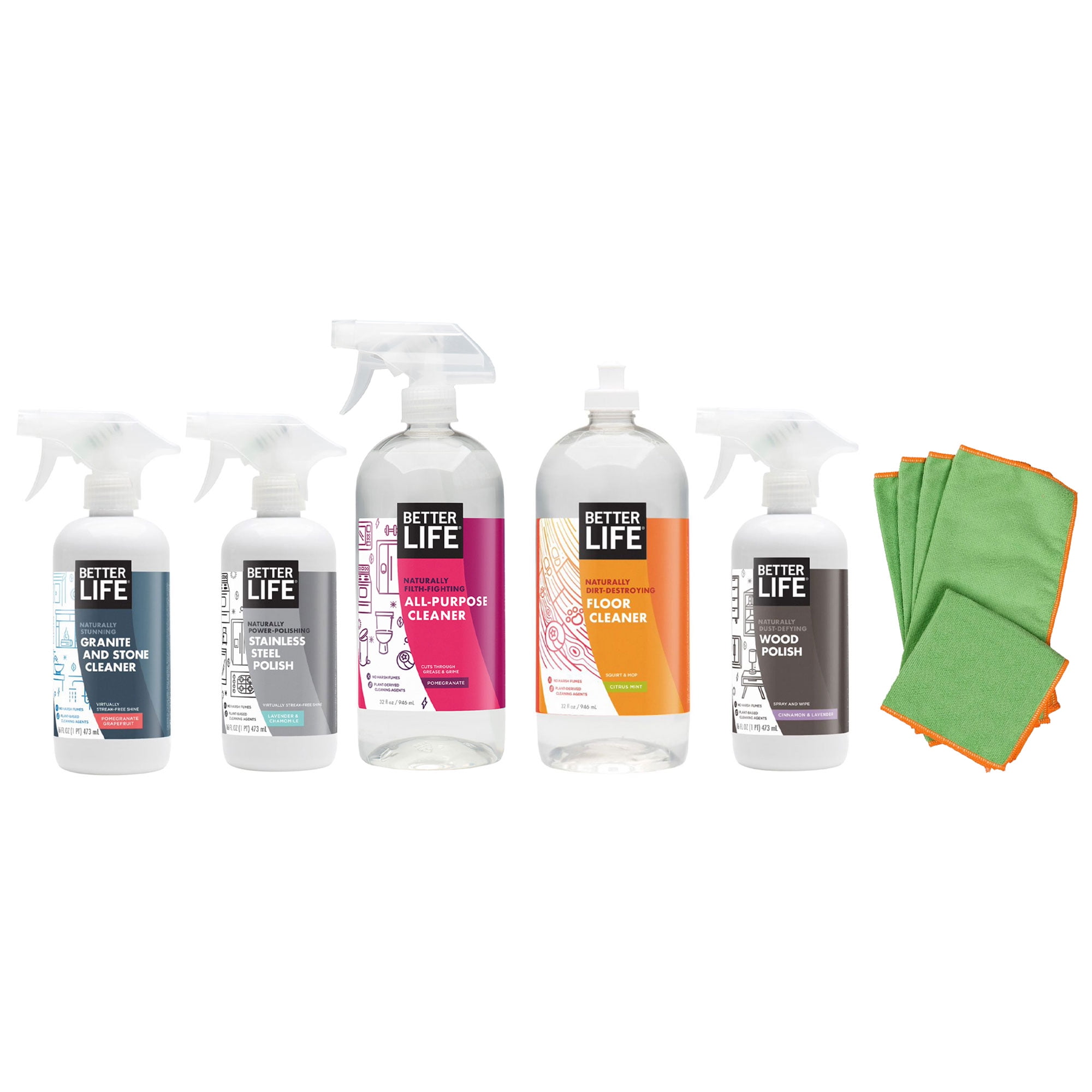 Better Life Natural All Purpose Cleaner w/ 5 Set Cleaning Kit