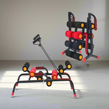 Multifunctional Back Trainer, Mini Inversion Table & Adjustable Glutes Trainer, Full Body Home Gym Equipment for Abdominal, Arm & Leg Exercises