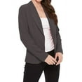 thumbnail image 2 of MOA COLLECTION Women's Casual Lightweight Blazer Jacket-Long Sleeves Open Front, 2 of 3