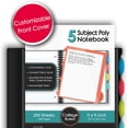 thumbnail image 2 of IQ+ Isolar 5-Sujet Poly Cover Wirebound Notebook, College Ru, 11 x 8.5 Inch Sheet Size, 200 Sheets, Red, 2 of 5