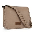 thumbnail image 6 of Wrangler Shoulder Bag for Women Crossbody Purse with Woven Strap, Khaki, 6 of 7